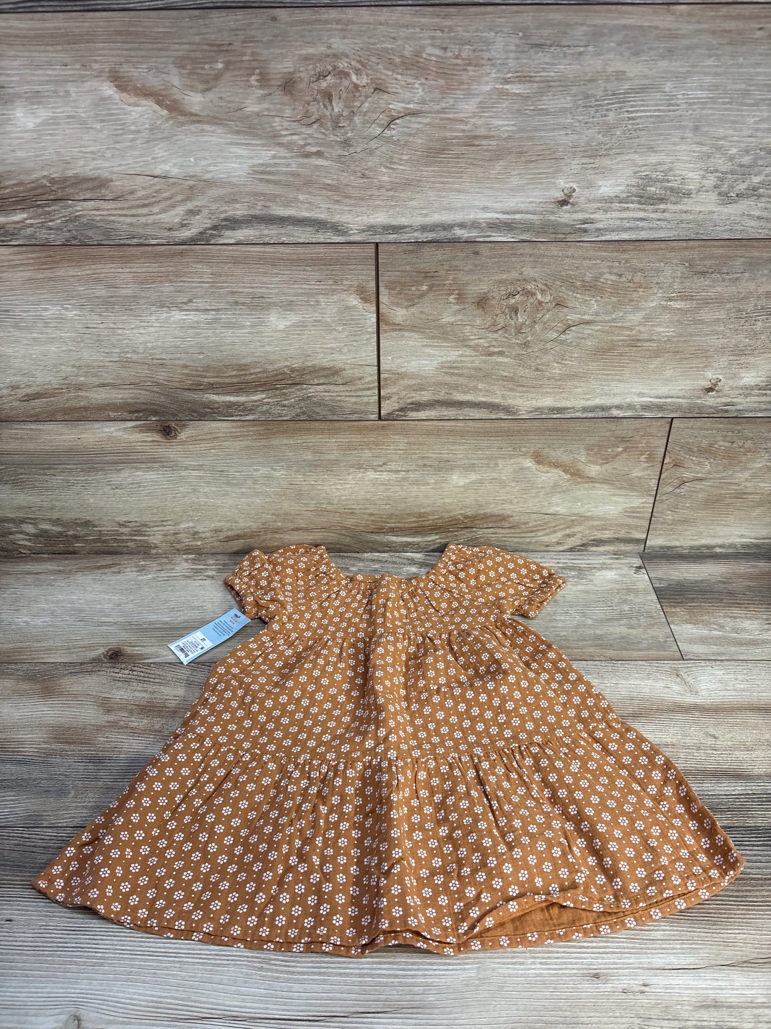 NEW Cat & Jack Floral Dress Brown sz 2T
