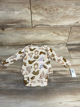 NEW Old Navy Sloth Print Bodysuit Oatmeal sz 6-12m