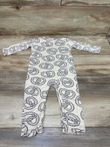 Spearmint Love Bamboo Pretzel Coverall Beige sz 12-18m