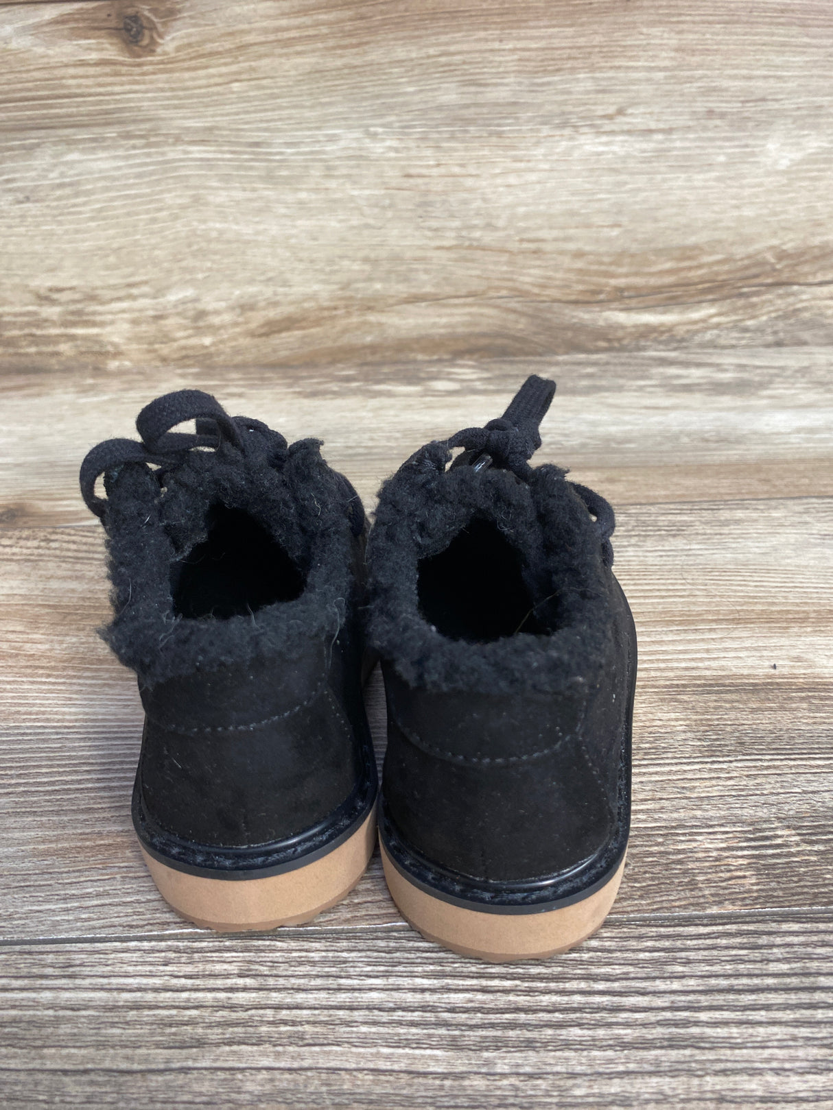 Baby Gap Vegan Suede Sherpa-Lined Loafers Black sz 7c