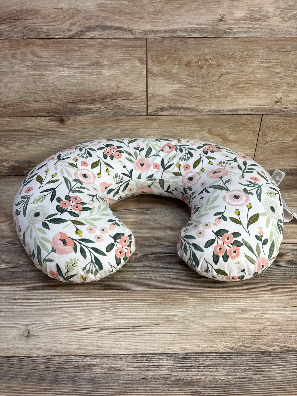 Boppy Nursing Pillow with Pink Garden Slipcover