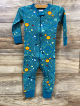 Hanna Andersson Space Sleeper Teal sz 2T