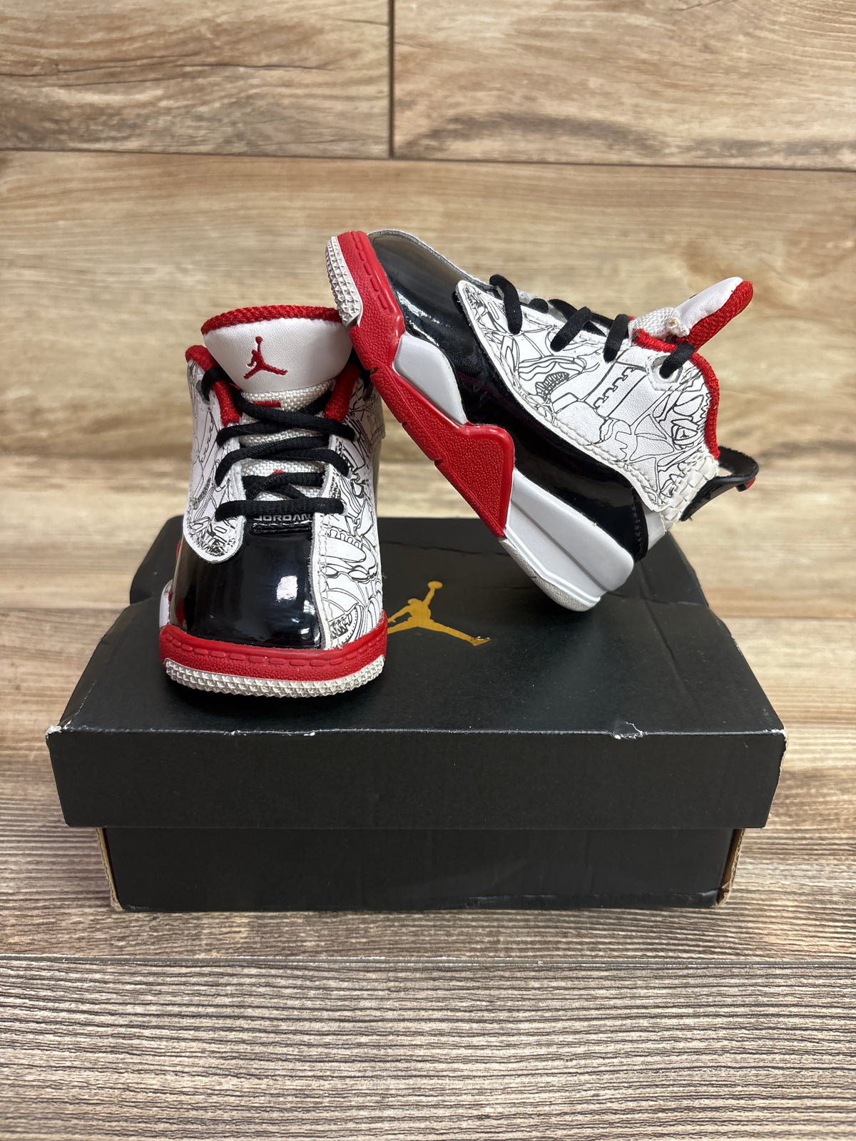 Air Jordan Dub Zero TD 'Varsity Red' Sneakers sz 4c
