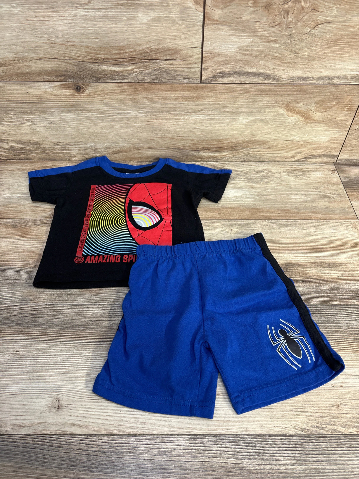 Marvel 2pc Spider-Man Shirt & Shorts Blue sz 3T
