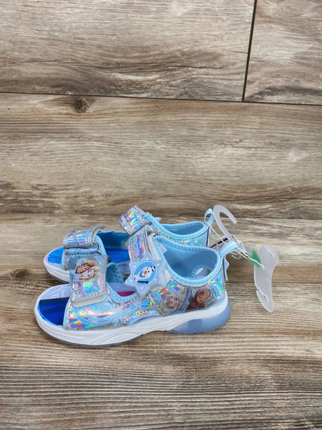 NEW Disney Frozen Adventure Ankle Strap Light Up Sandals Blue sz 10c - Me 'n Mommy To Be