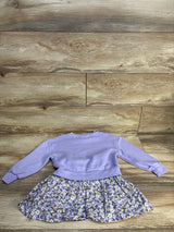 Baby Gap Floral Sweater Knit Tunic Lilac sz 4-5T