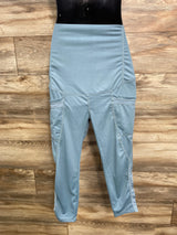 Maacie Crossover Panel Yoga Capri Blue sz Medium