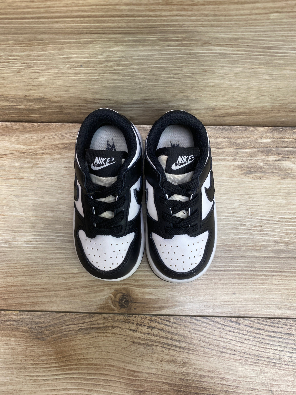 Nike Dunk Low TD 'Black White' Sneakers sz 6c