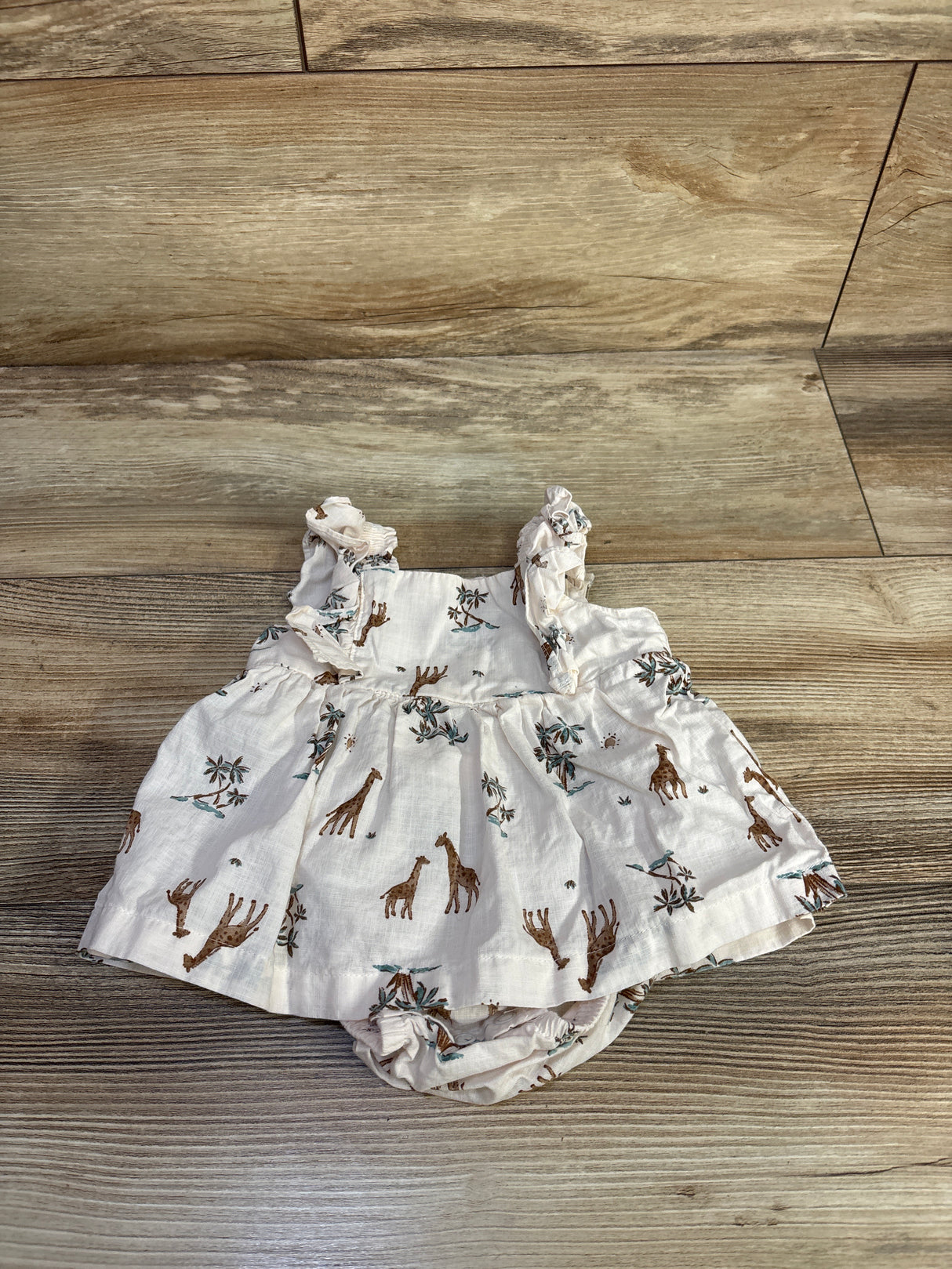 Just One You Giraffe Bodysuit Dress White sz 3m