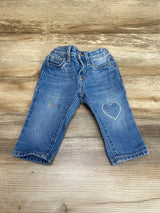 Old Navy Straight Embroidered Jeans Blue sz 6-12m