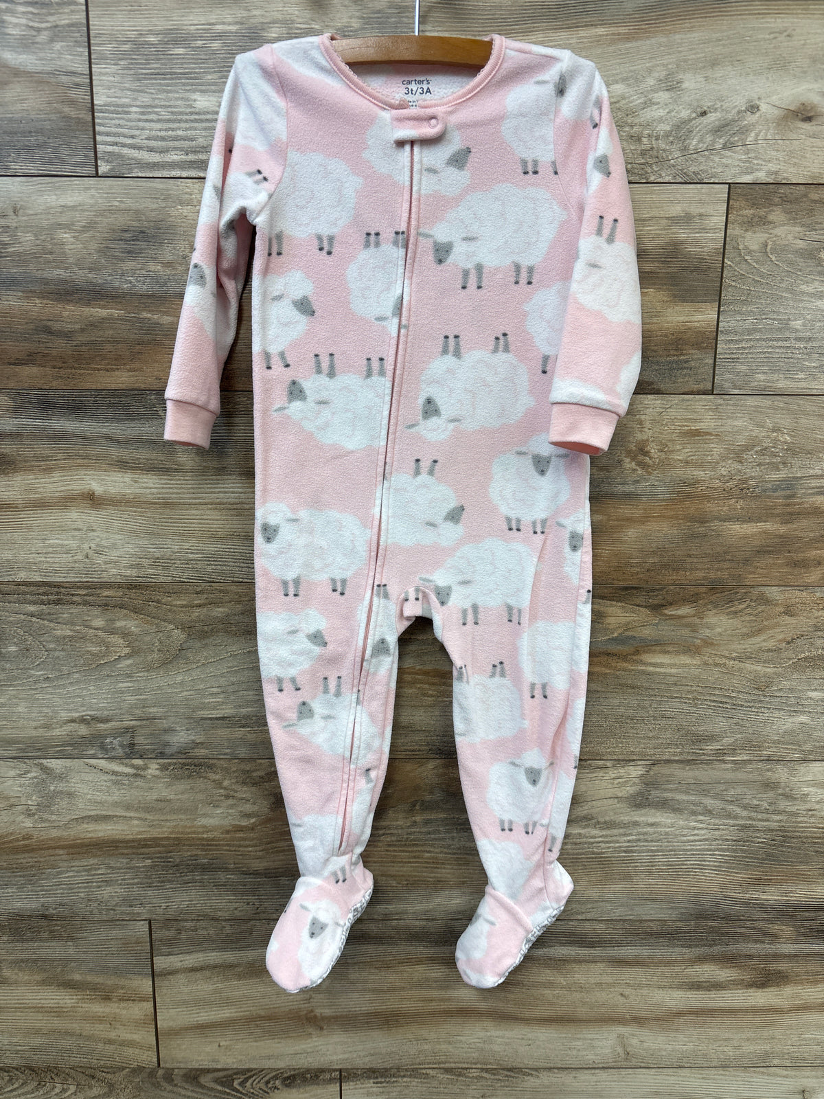 Carter's Sheep Blanket Sleeper Pink sz 3T