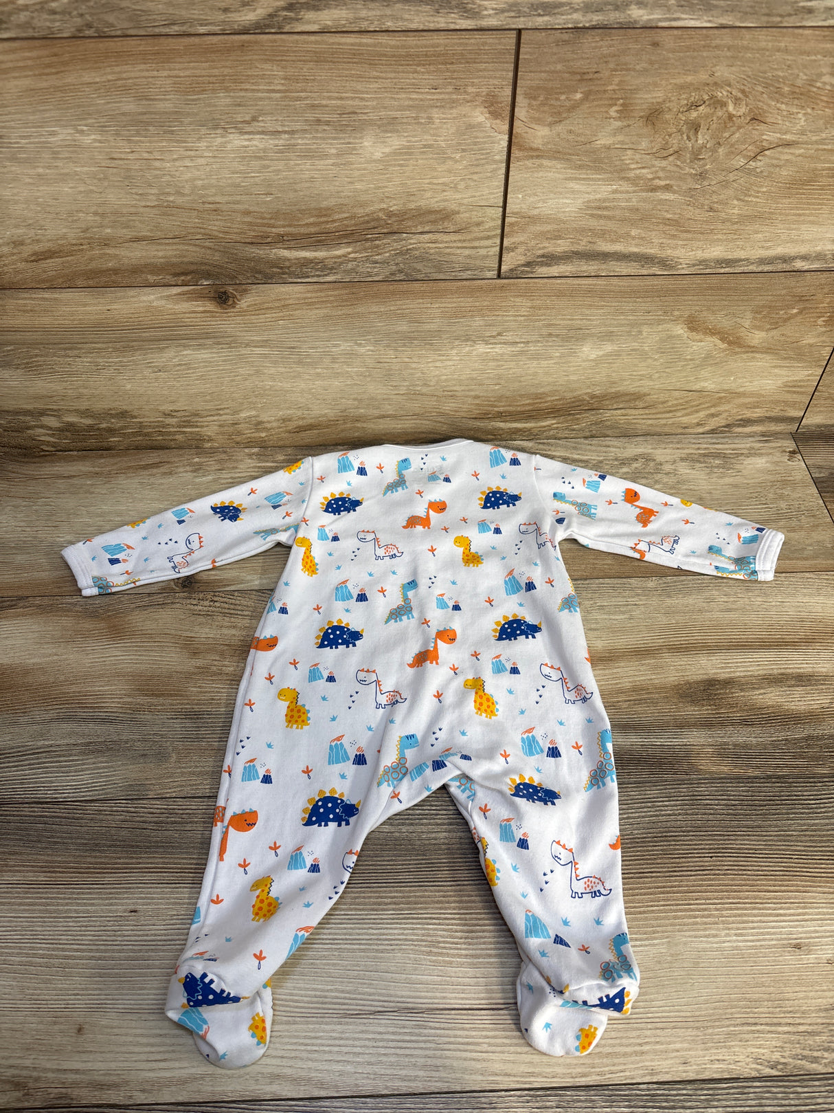 Samia Dinosaur Footed Coverall White sz 3-6m
