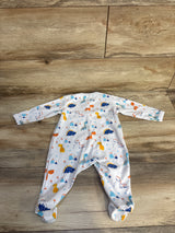 Samia Dinosaur Footed Coverall White sz 3-6m