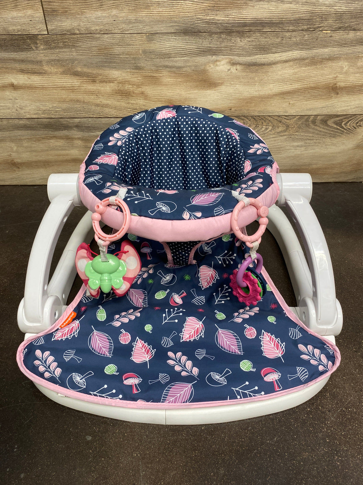 Fisher Price Sit Me Up Floor Seat in Navy Forest