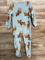 Simple Joys Reindeer Blanket Sleeper Blue sz 2T