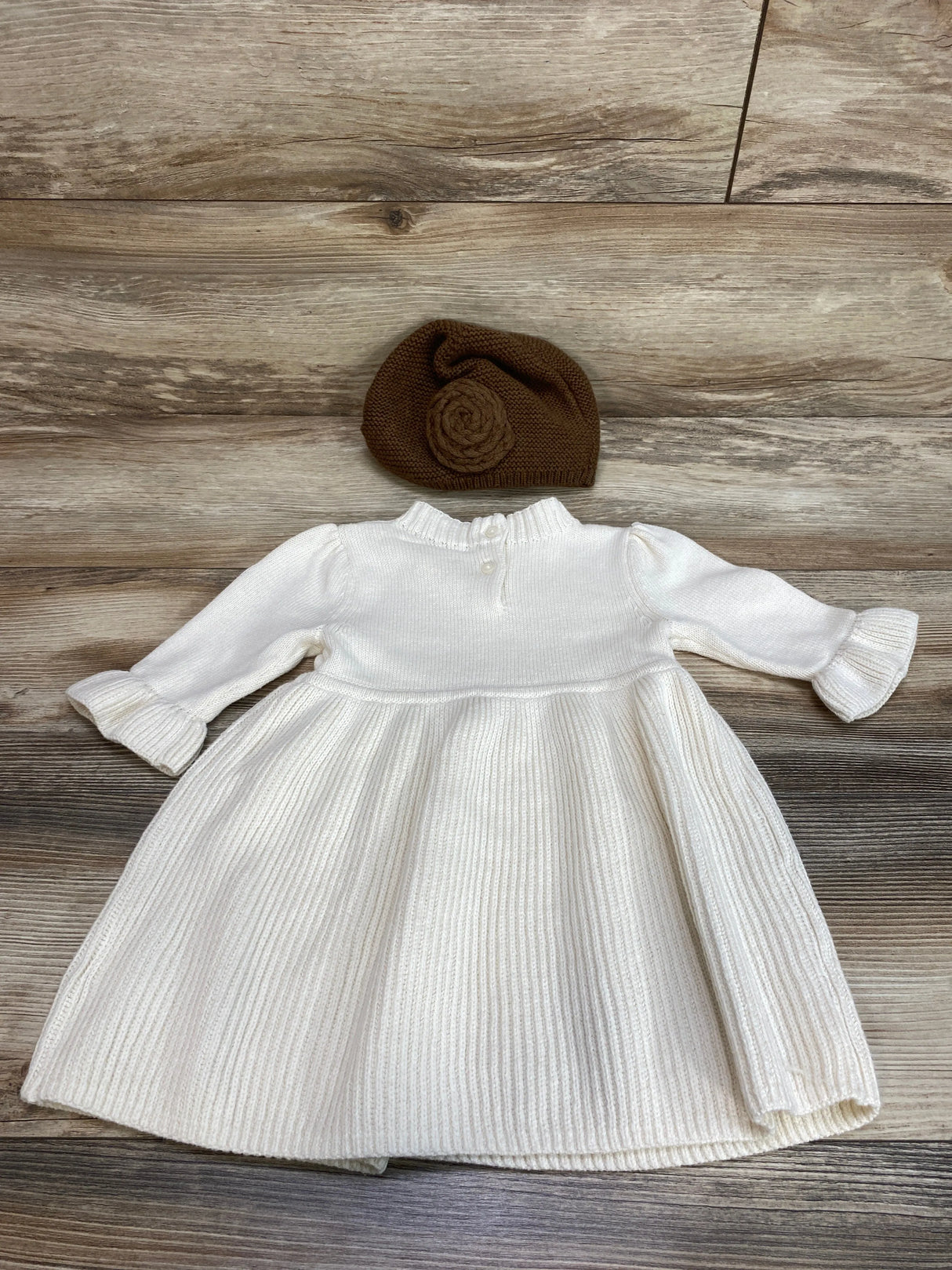 Baby Gap Star Wars Princess Leia Sweater Dress & Hat White sz 12-18m