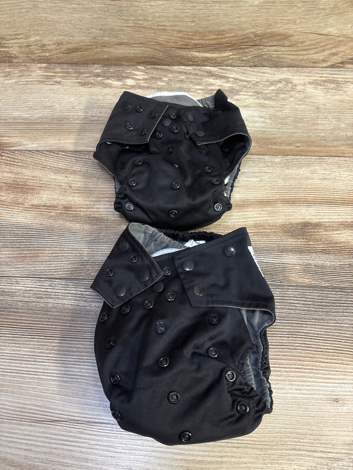 La Petite Ourse All-in-One Reusable Cloth Diapers with Boosters Black 2pk