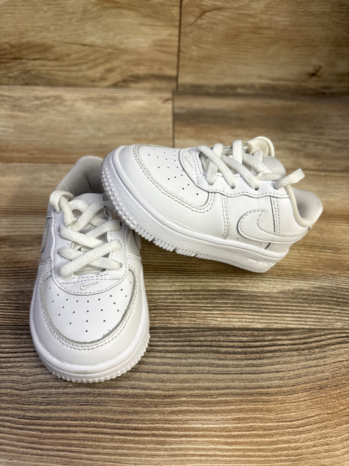 Nike Force 1 Low TD 'Triple White' Sneakers sz 6c