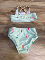 Cat & Jack 2pc Ice Cream Swimsuit Mint sz 12m