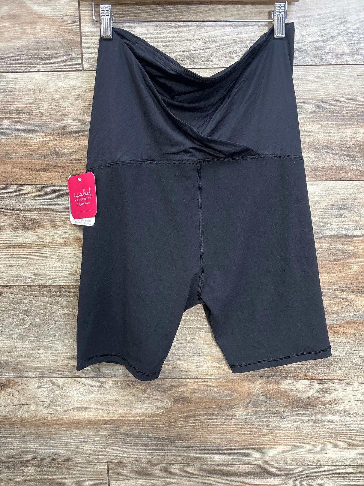 NEW Isabel Maternity Crossover Panel Active Shorts Black sz XL