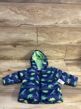NEW Old Navy Dinosaur Puffer Jacket Blue sz 6-12m