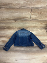 SOHO Blue Butterfly & Flower Embroidered Jacket Blue sz 2T