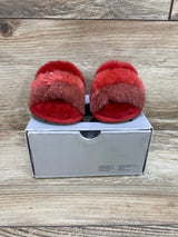 UGG Fluff Yeah Metallic Sparkle Red Sz 0c/1c