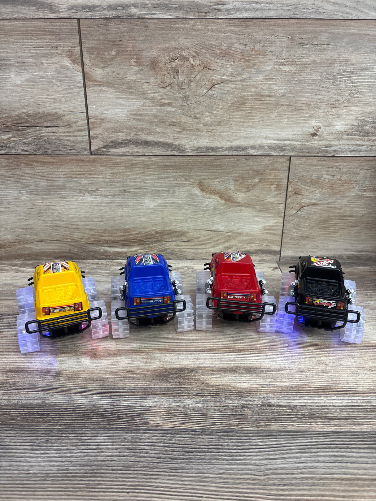 ArtCreativity 4pk LED Wheels Monster Trucks