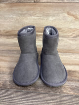 Children's Place Shakey Heart Faux Suede Boots Grey sz 5c