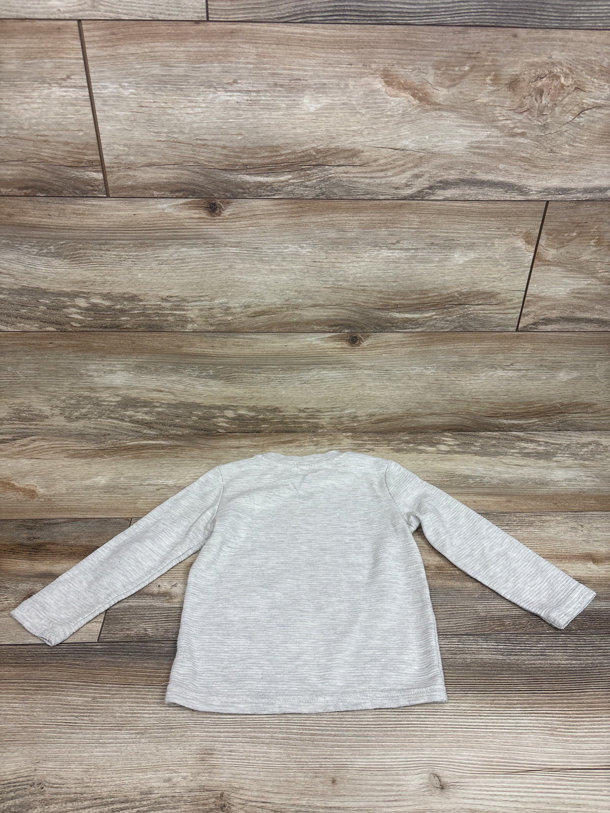 Okie Dokie Ribbed Long Sleeve Shirt Cream sz 3T