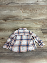 Old Navy Plaid Shirt Ivory sz 2T