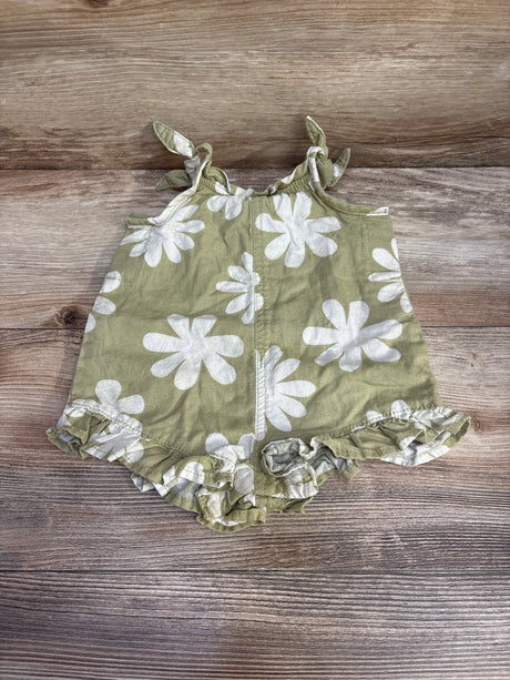Little Co. Ruffle Floral Romper Green sz 6m - Me n Mommy To Be