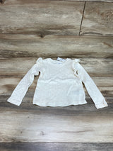 NEW Baby Gap Ivory Ruffle Rib T-Shirt sz 4T