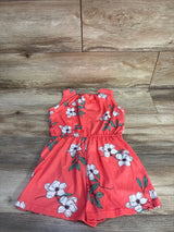 PatPat Floral Romper Coral sz 5-6T