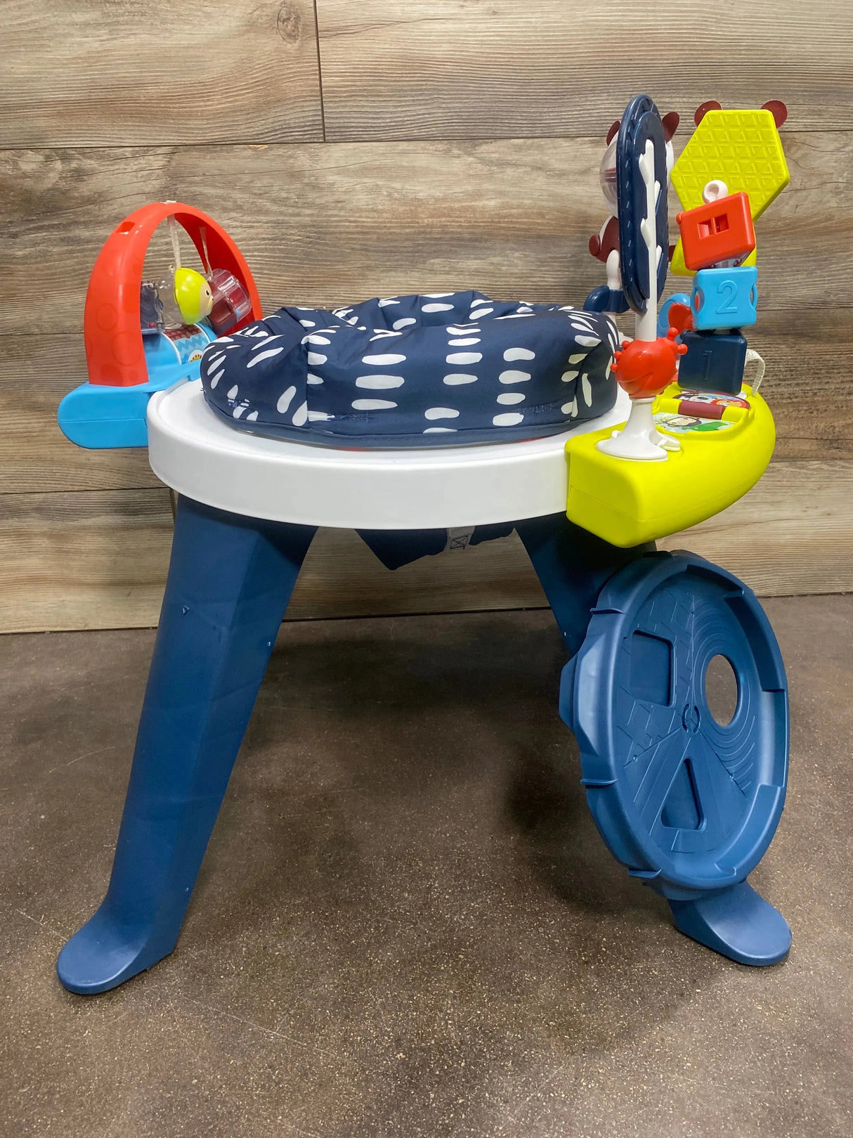 Fisher Price 3 in 1 Spin and Sort Activity Center Navy Dashes