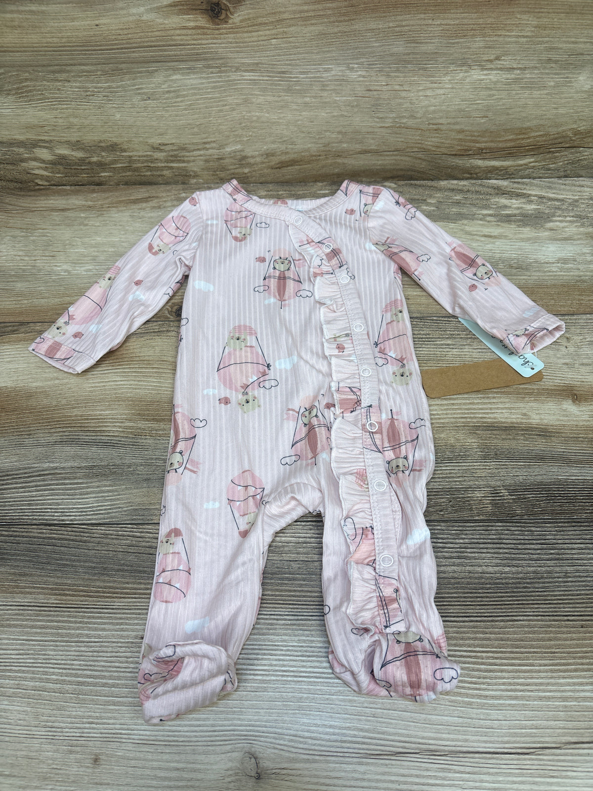 NEW Charlotte & Star Ribbed Snap Sleeper Pink sz 0-3m