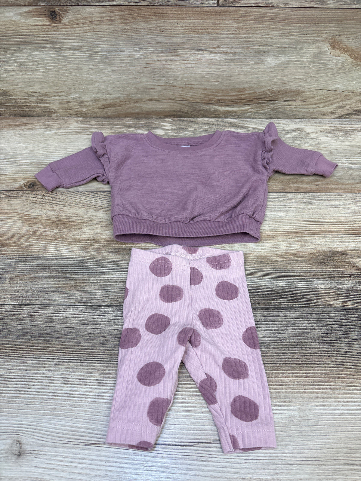 Just One You 2pc Sweatshirt & Leggings Set Purple sz Newborn