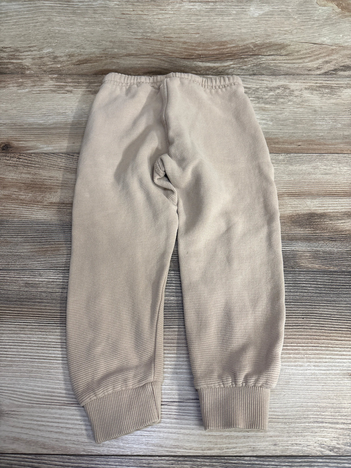 Zara Textured Drawstring Joggers Beige sz 3-4T