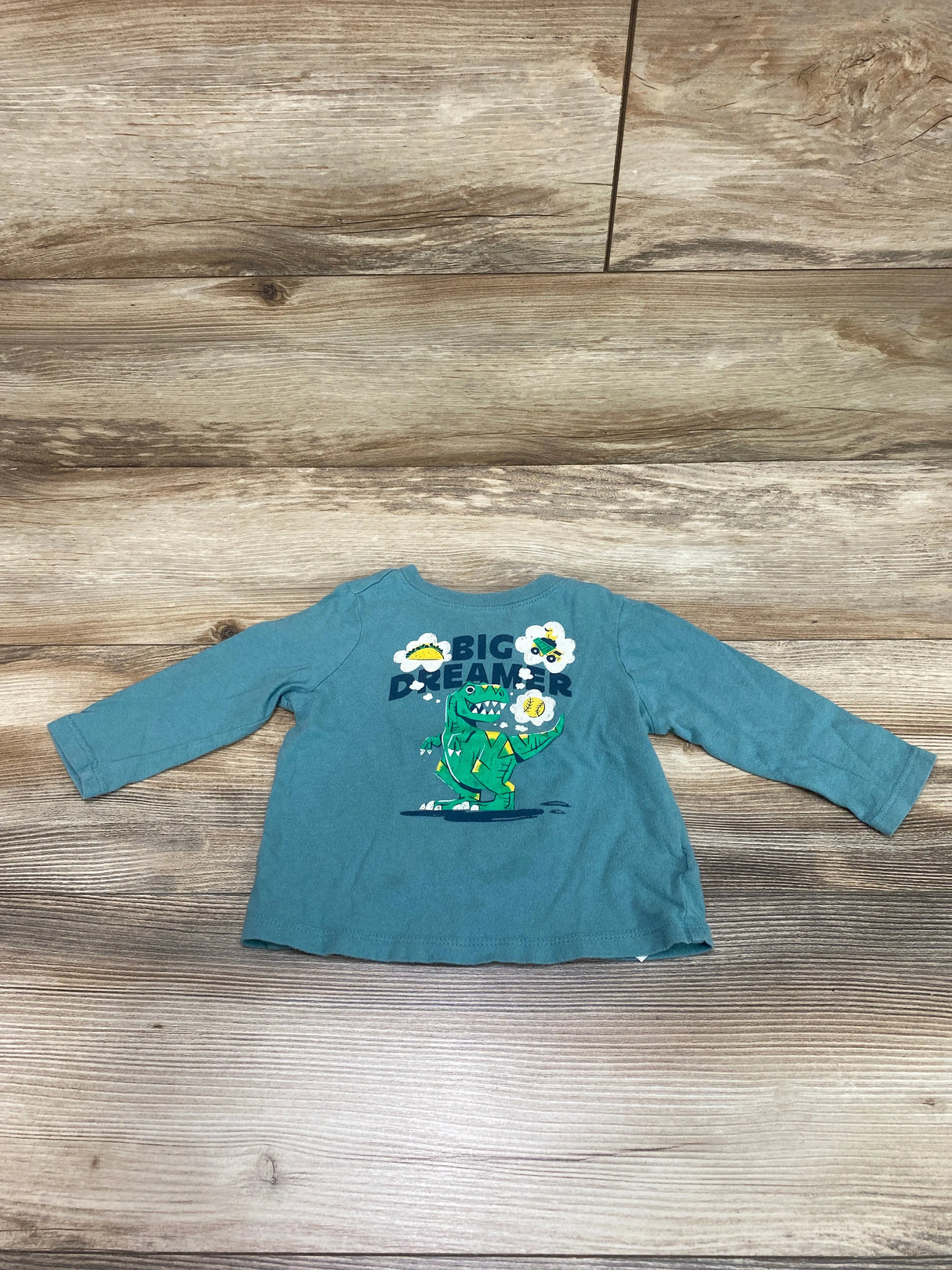 Old Navy Big Dreamer Dino Shirt Green sz 12-18m