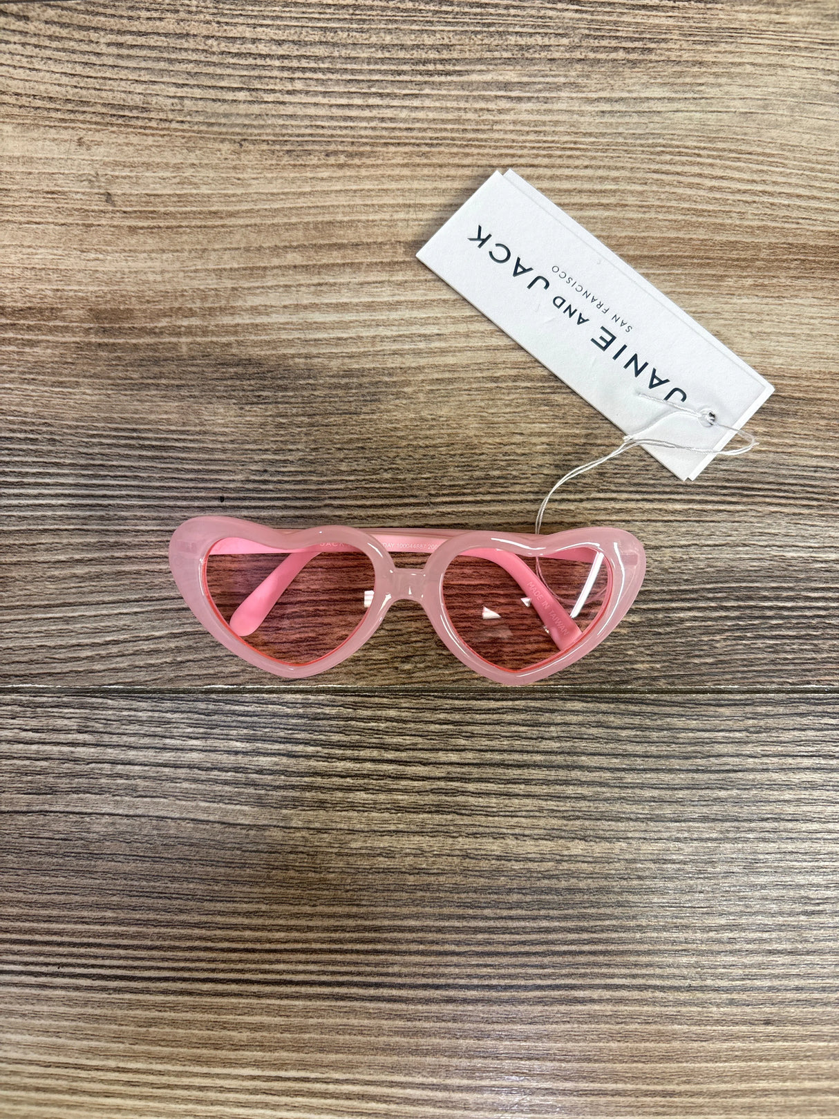 NEW Janie & Jack Light Pink Baby Heart Sunglasses 0-2Y