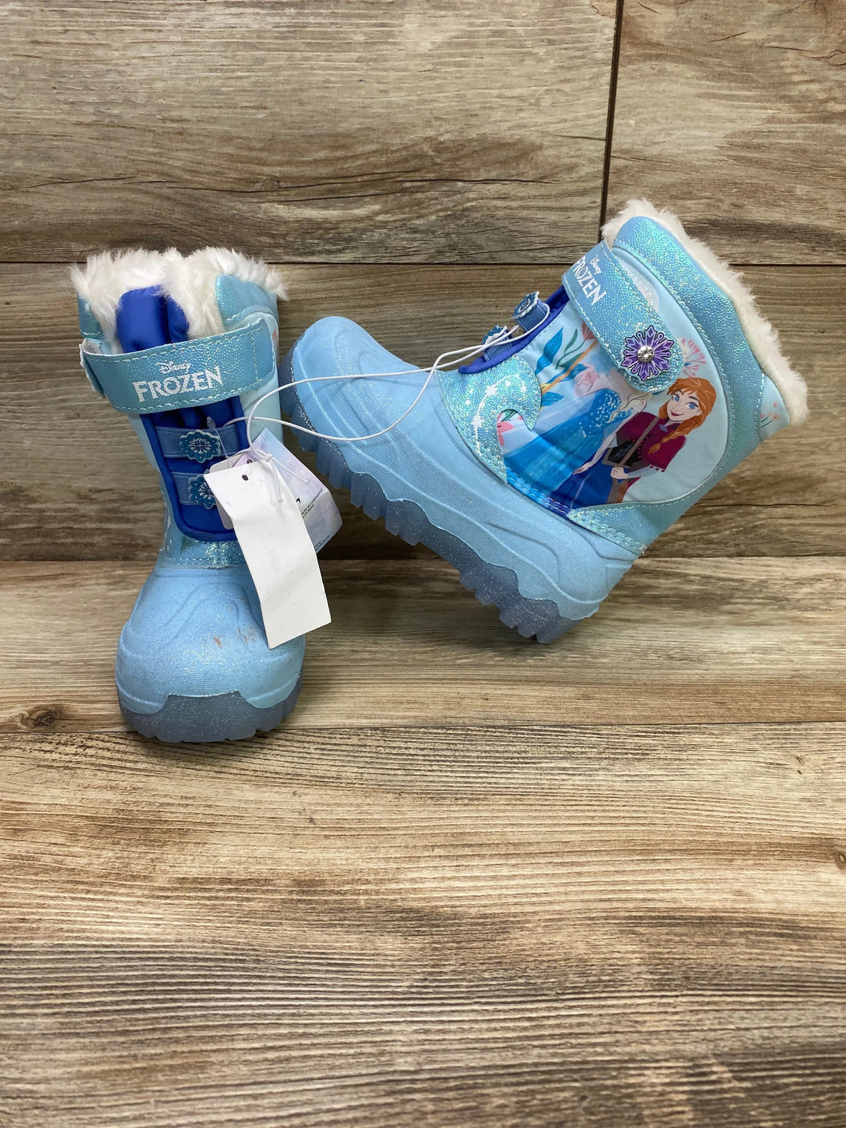 NEW Toddler Girls' Frozen Light-Up Winter Snow Boots sz 12c