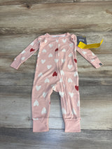 NEW Modern Moments Heart Print Footless Sleeper Pink sz 12m