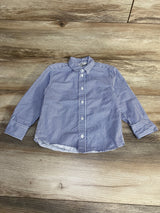 H&M Striped Button-Up Shirt Blue sz 3T