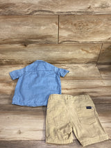 Koala Baby 2pc Chambray Button-Up Shirt & Shorts Blue sz 2T - Me n Mommy To Be