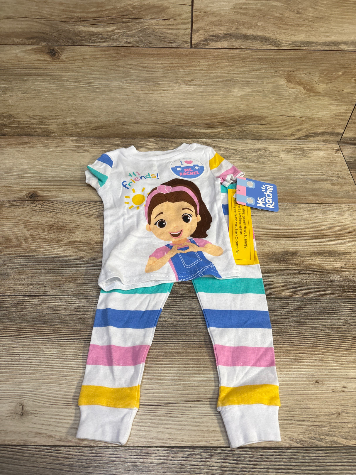 NEW Ms Rachel 2pc Pajama Set White sz 18m