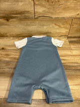 NEW Shein Faux-Vest Shortie Romper Blue sz 2-3T