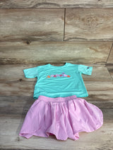 Champion 2pc Active Shirt & Shorts Set Teal sz 18m