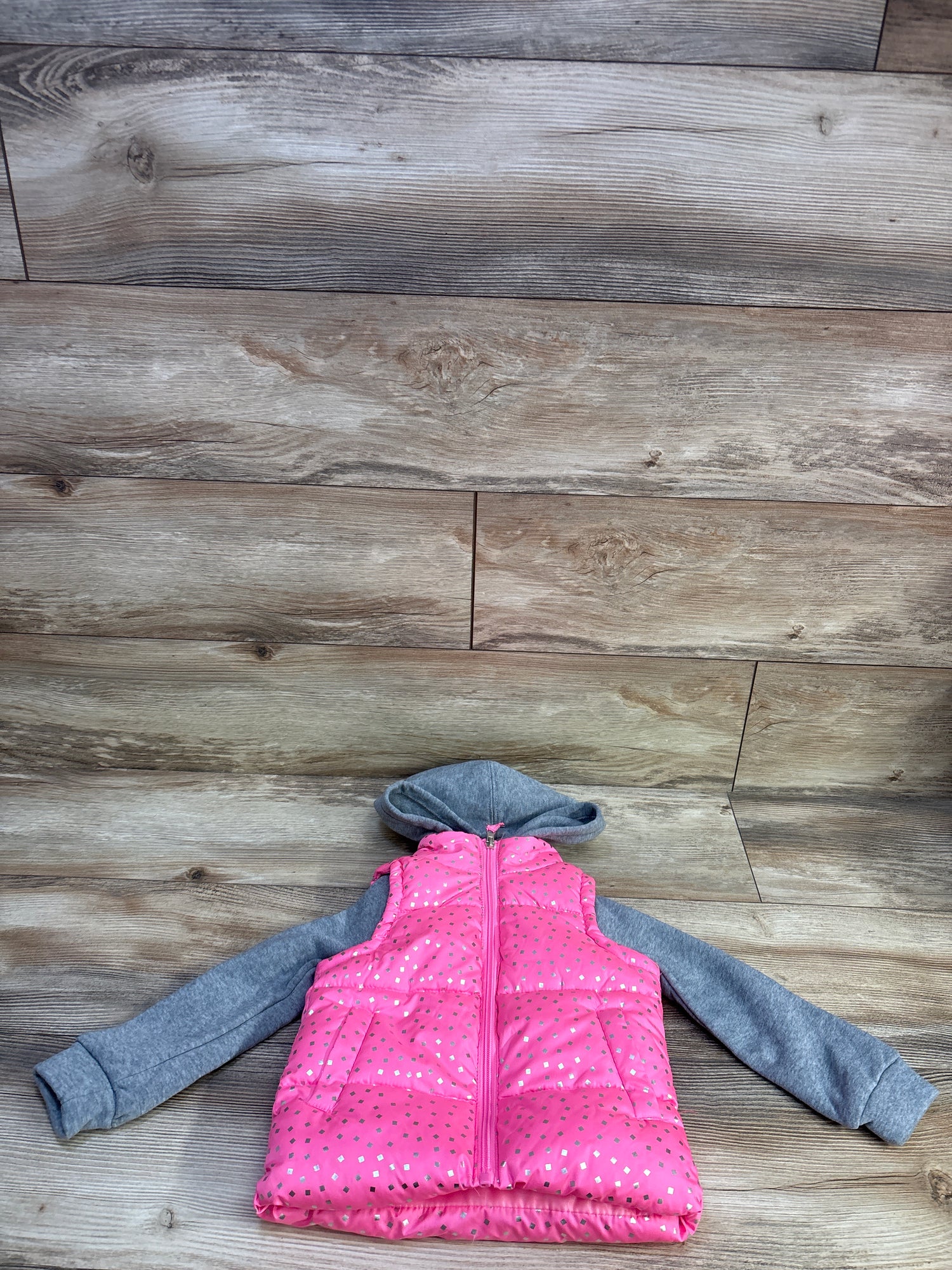 Pink Plantation 2fer Puffer Jacket Pink sz 3T
