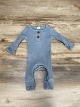 Henley Ribbed Coverall Blue sz 0-3m