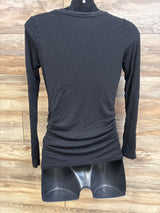 Motherhood Maternity Ruched Shirt Black sz XS